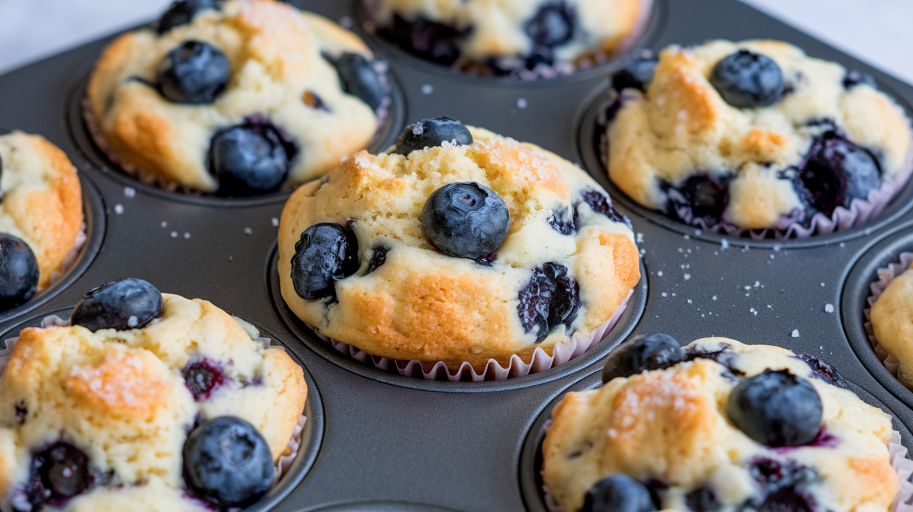 Muffins proteine aux myrtilles