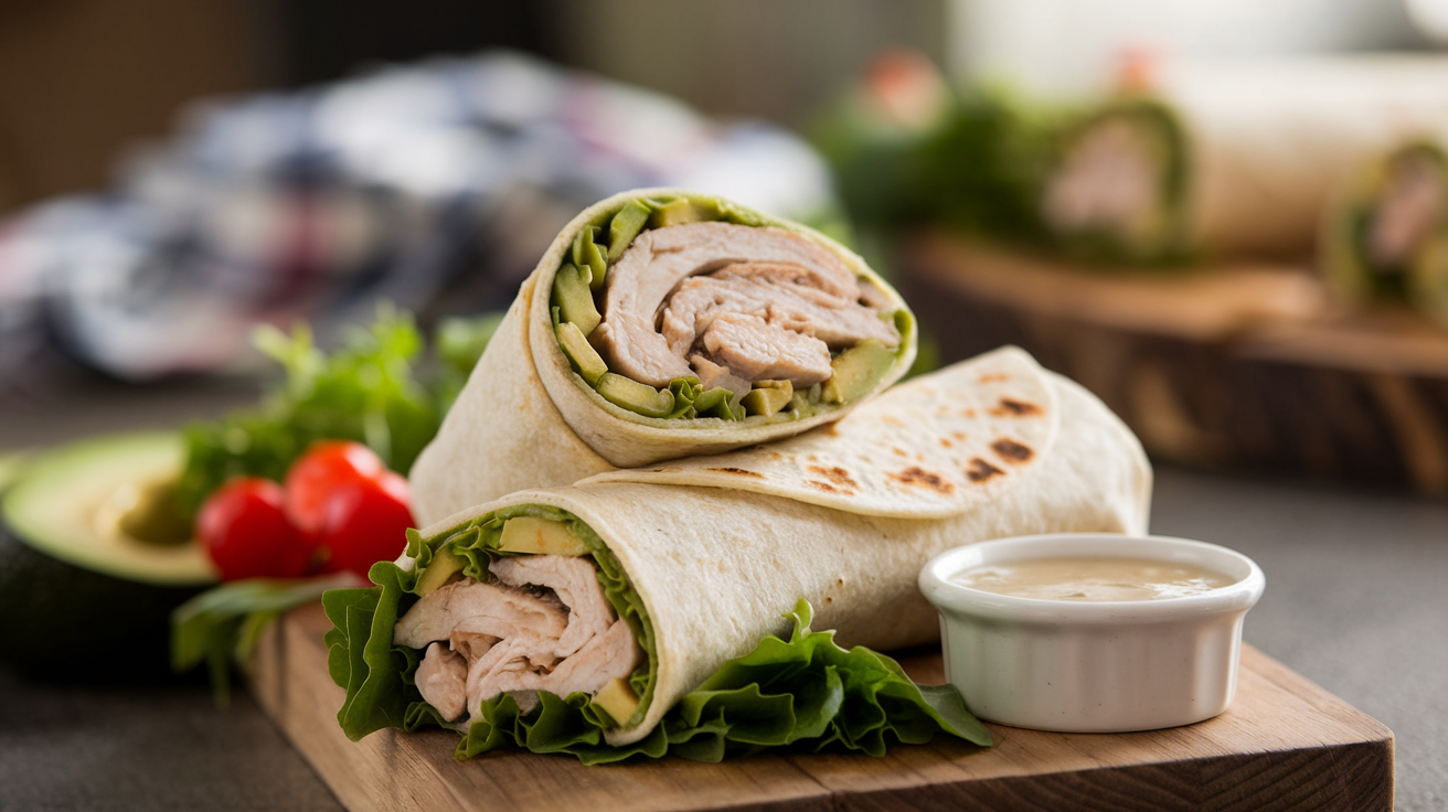 wrap poulet avocat